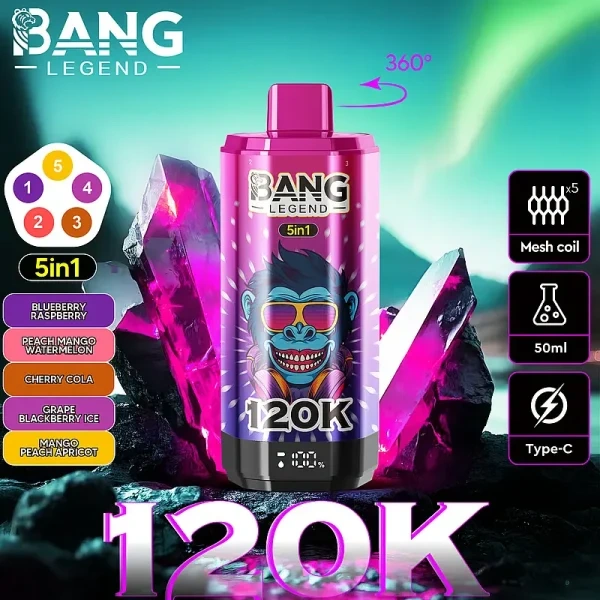 Bang Legend 120K 5 Flavors in 1 Disposable Vape