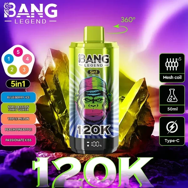 Bang Legend 120K 5 Flavors in 1 Disposable Vape
