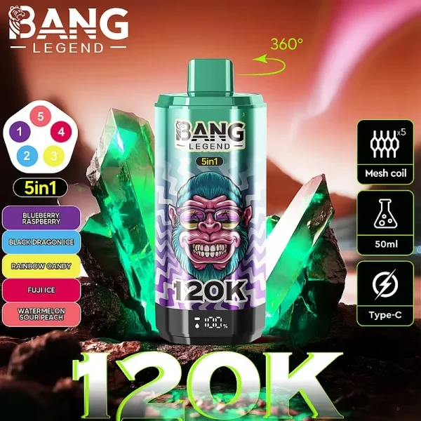 Bang Legend 120K 5 Flavors in 1 Disposable Vape