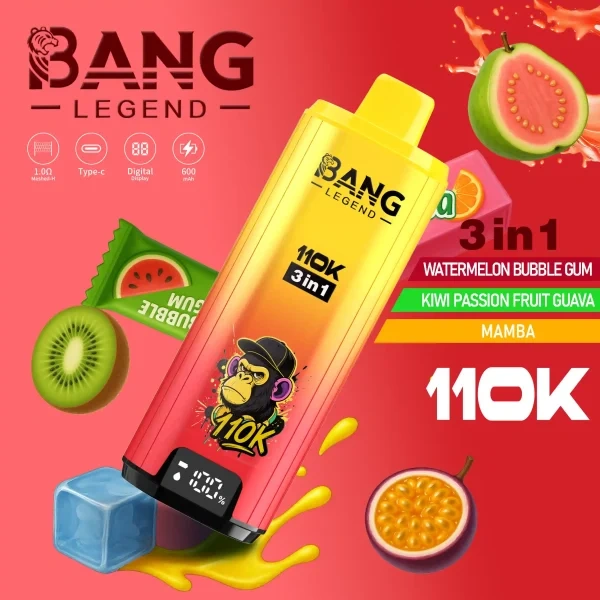 Bang Legend 110K Puff 3 In 1 Vape Disposable