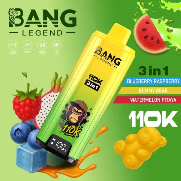 Bang Legend 110K Puff 3 In 1 Vape Disposable