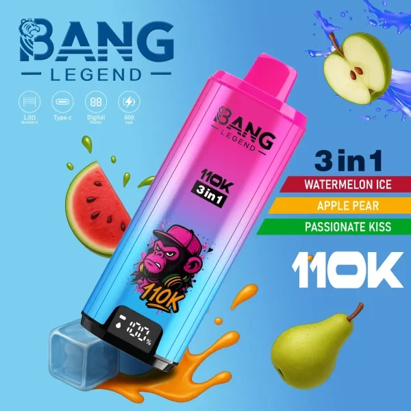 Bang Legend 110K Puff 3 In 1 Vape Disposable