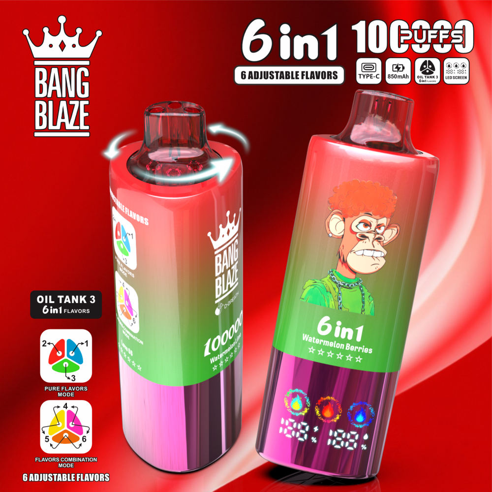 BANG BLAZE 6 IN 1 100k Puffs Disposable Vape
