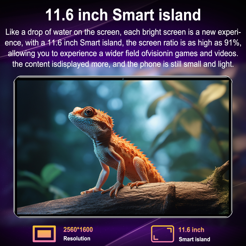 Hot Selling P60 Pro Tablets 11.6Inch Tablet Pc MTK Processor 16GB+1TB ROM for Business