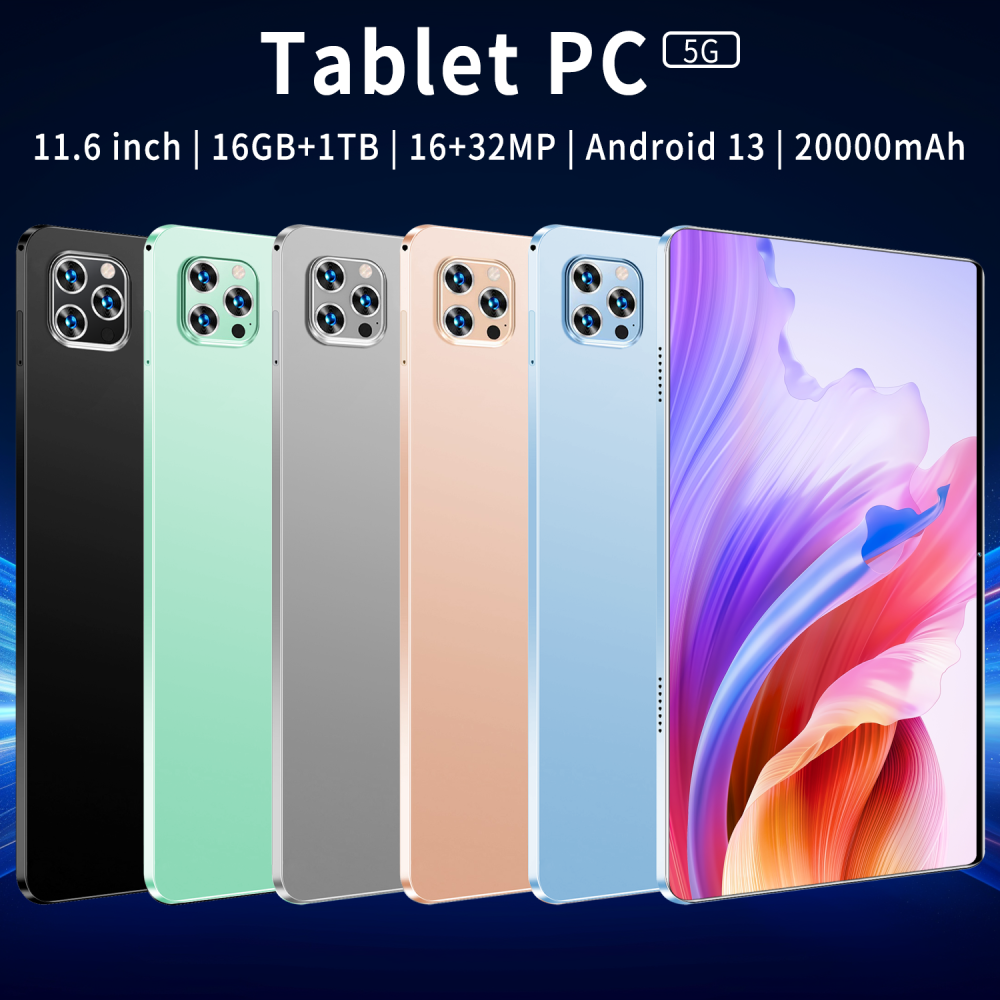 EU Stock Wholesale 16GB+1TB 48MP+108MP Android 13 Tablets Smart Tablet PC
