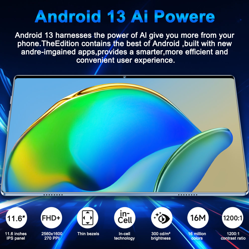 Large Capacity  Wholesale I16 New Style 16GB+ 1TB 5G Network Tablet Pc