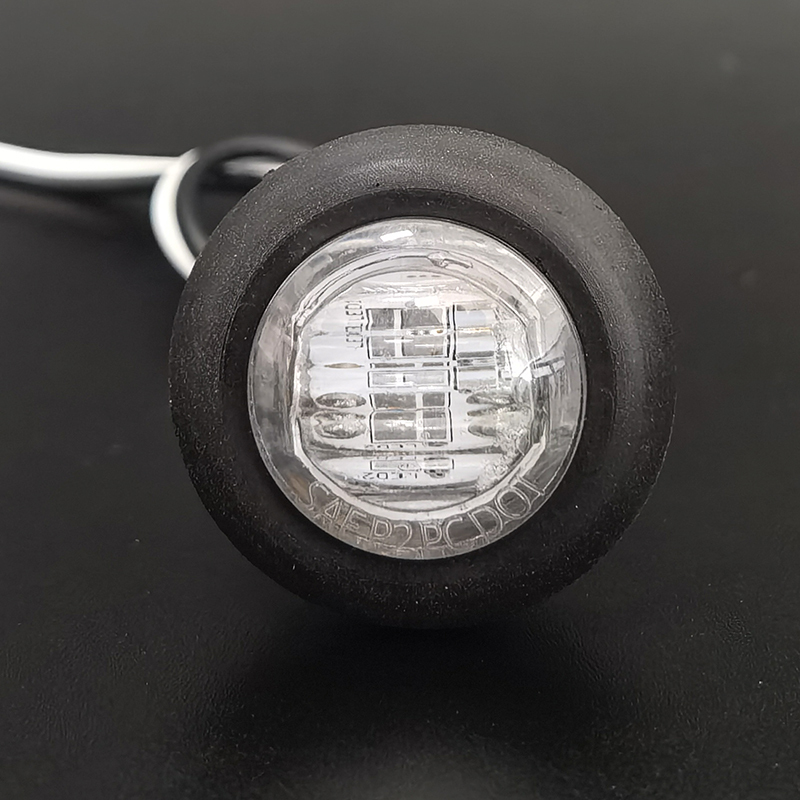 IP67 SAE DOT 3/4 Inch Round LED Side Marker Light with Bullet Wire for Trailer Truck RV