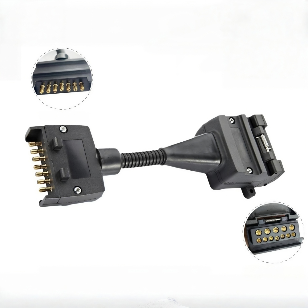 Australian 7-Pin to 12-Pin Flat Trailer Plug Adapter | Universal Compatibility Converter