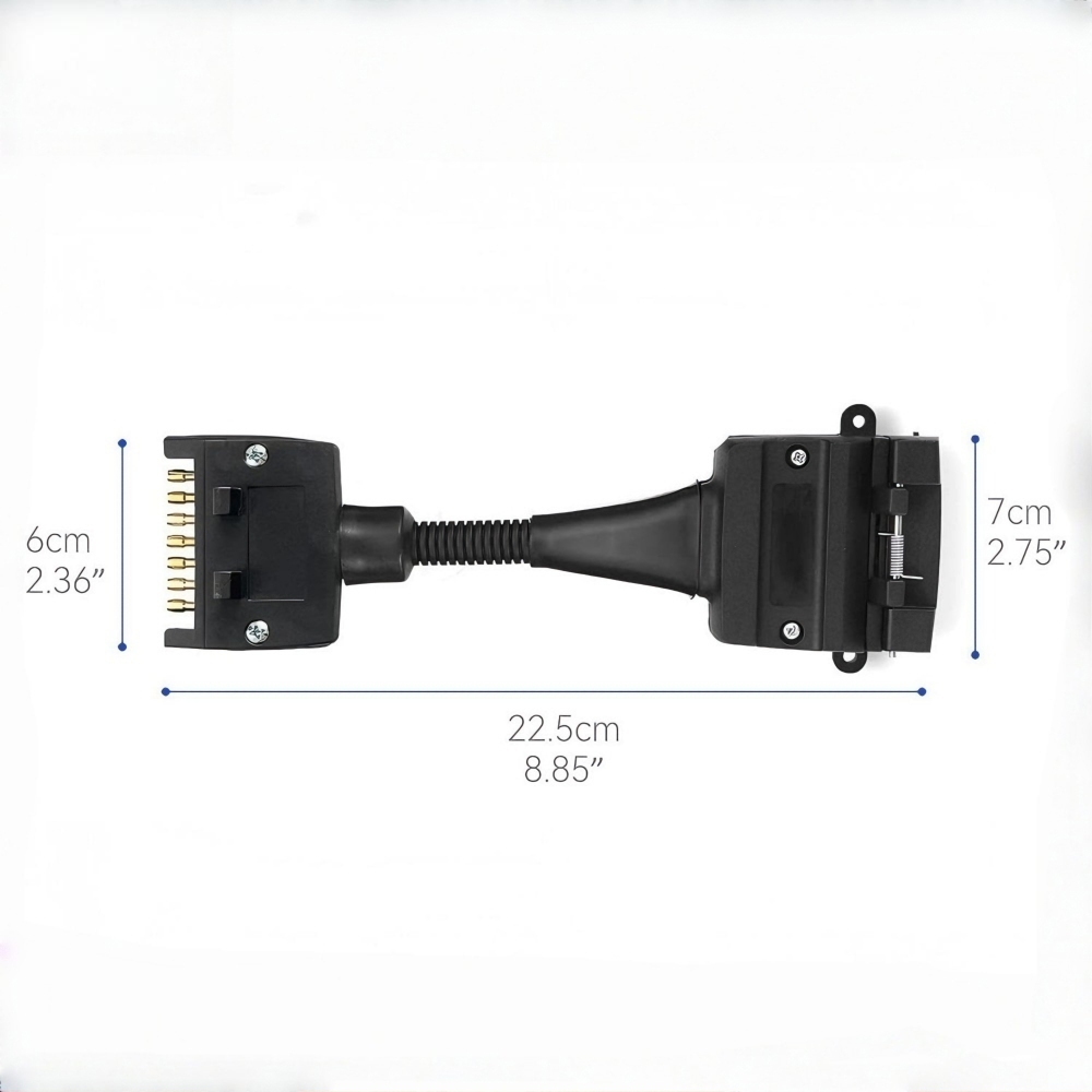 Australian 7-Pin to 12-Pin Flat Trailer Plug Adapter | Universal Compatibility Converter