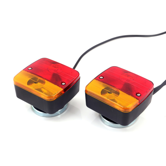 Complete 12V Trailer Lighting Kit - 7.5M Cable with 7 Pin Plug, Tail/Brake/Turn/Running/License Lights