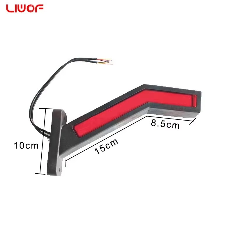 New 12-24V LED Side Marker Lights for Trailers and Trucks - Durable Waterproof Clearance Lamp with Multi-Function