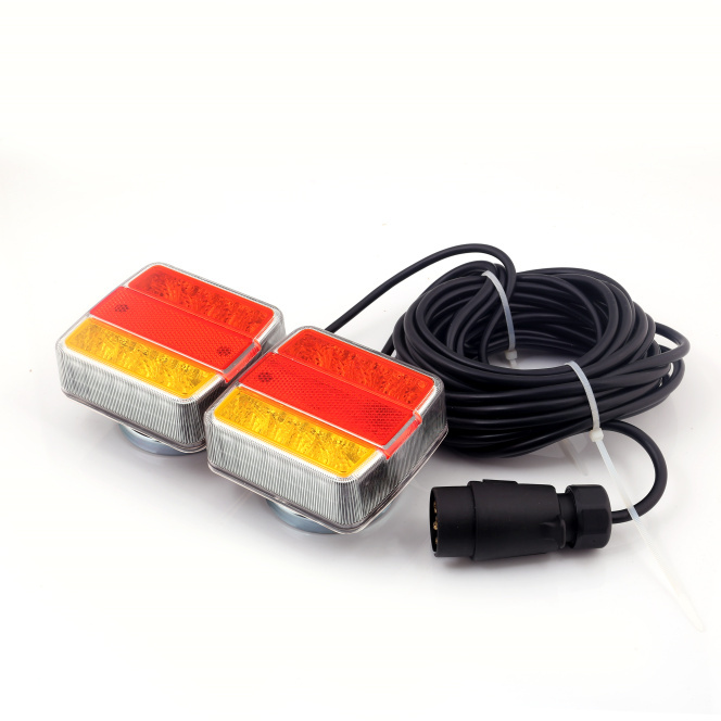 E9 Approved LED Trailer Light Kit 12V/24V with 7-Pin Plug Waterproof Rear Lights