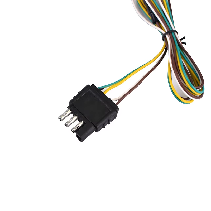 Heavy Duty 4-Way Flat Trailer Wiring Harness 25ft Extension | Truck RV Trailer Light Connector Plug