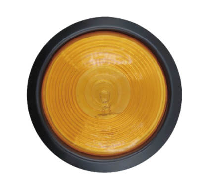 4 Inch Round 24V Red Tail Light Bulb Type | Replacement Tail Lamp for Truck Van Trailer
