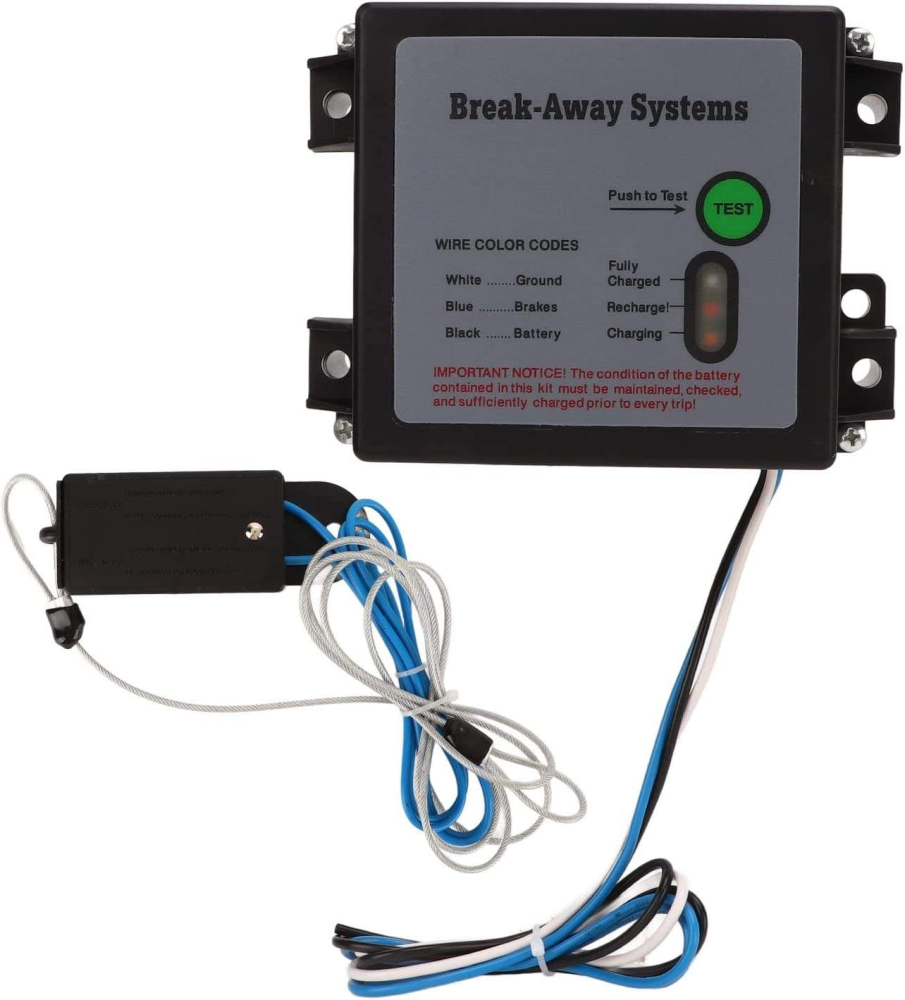 Metal Trailer Breakaway Switch 6ft Coiled Cable | Electric Brake Safety Switch for RV Camper Utility Boat