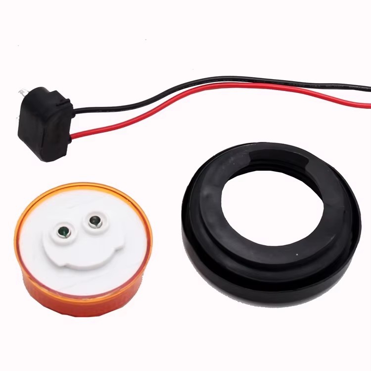 2.5 Inch Round Amber LED Side Marker Lights 12V | Waterproof Trailer Clearance Lamp with PC Lens