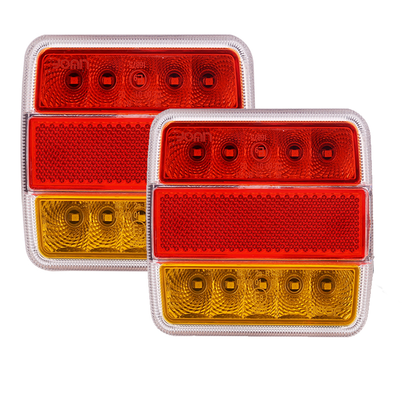 12/24V 5-Function LED Trailer Light - Stop/Tail/Indicator/Reflector/Rear Fog - 14 Diodes with 45/55mm Fixing Centres