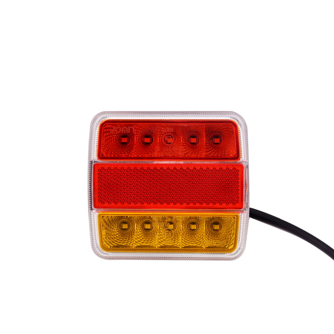 12/24V 5-Function LED Trailer Light - Stop/Tail/Indicator/Reflector/Rear Fog - 14 Diodes with 45/55mm Fixing Centres