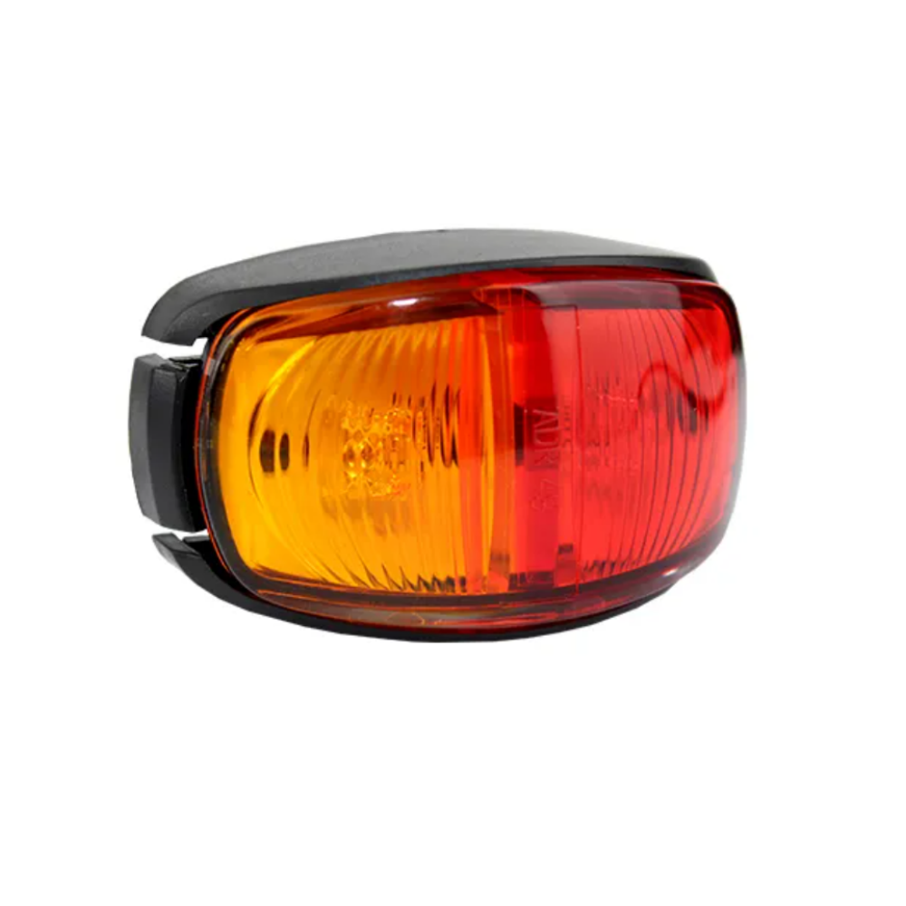 12-24V LED Side Marker Light - Red/Amber Trailer Position Lamp with PC Lens (IP67 Waterproof)