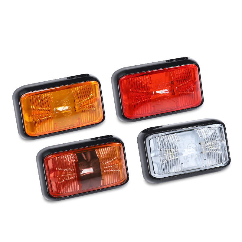 12-24V Ultra-Slim Signal Lamp - Red/Yellow/White LED Marker Light (28.4mm Fixing Centres)
