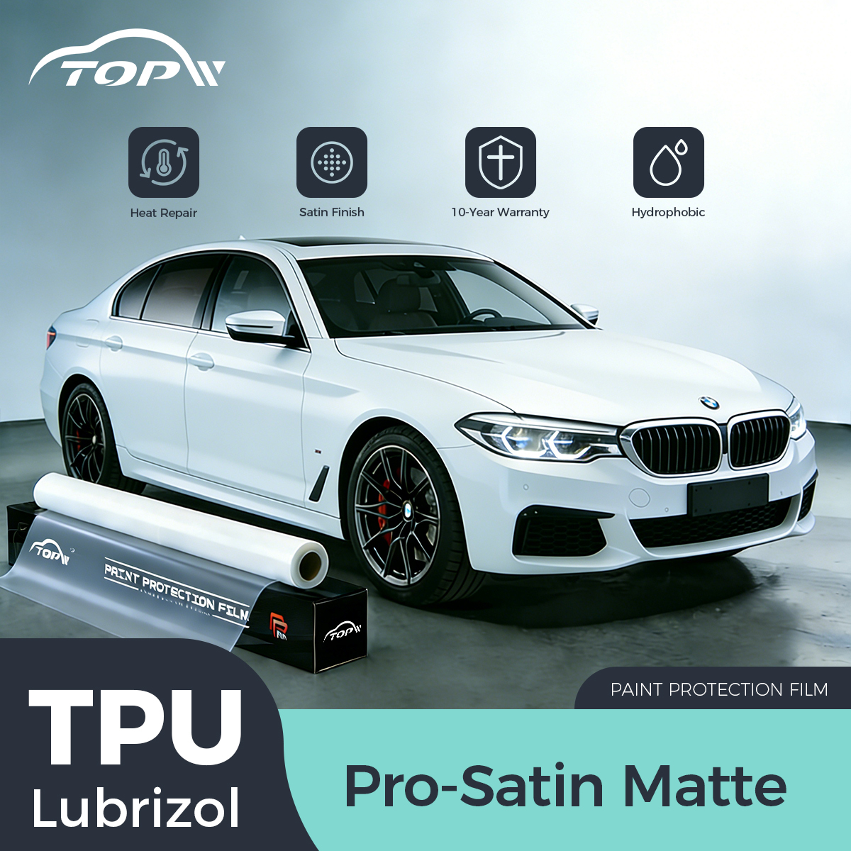 Пленка для оклейки автомобилей TopW, матовая, PPF.