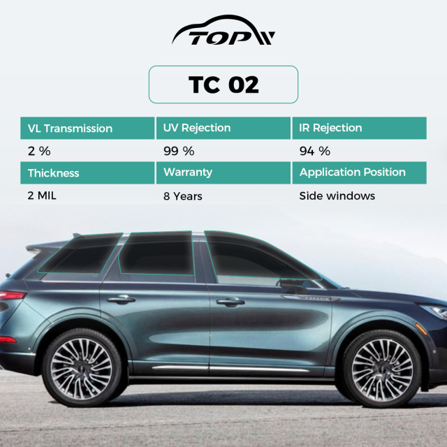 Наклейка на автомобильное стекло, нанокерамическая тонировочная пленка.