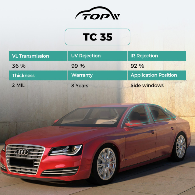 Наклейка на автомобильное стекло, нанокерамическая тонировочная пленка.