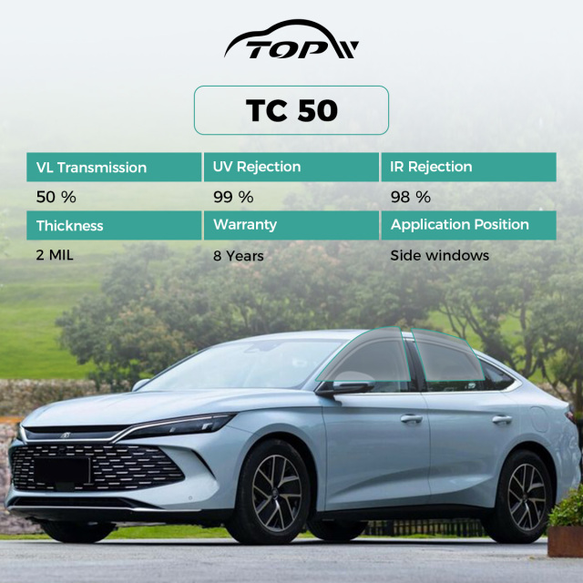 Наклейка на автомобильное стекло, нанокерамическая тонировочная пленка.