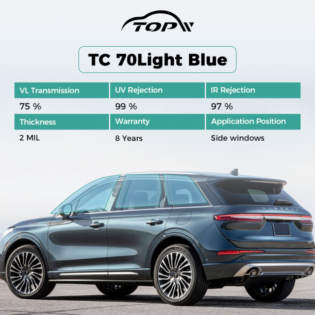 Наклейка на автомобильное стекло, нанокерамическая тонировочная пленка.