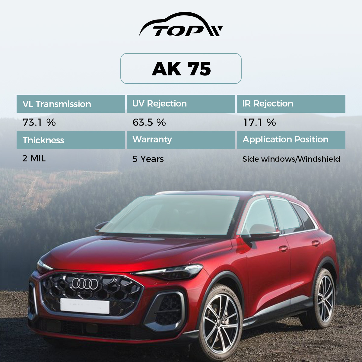 Прочная пленка для автомобильных стекол