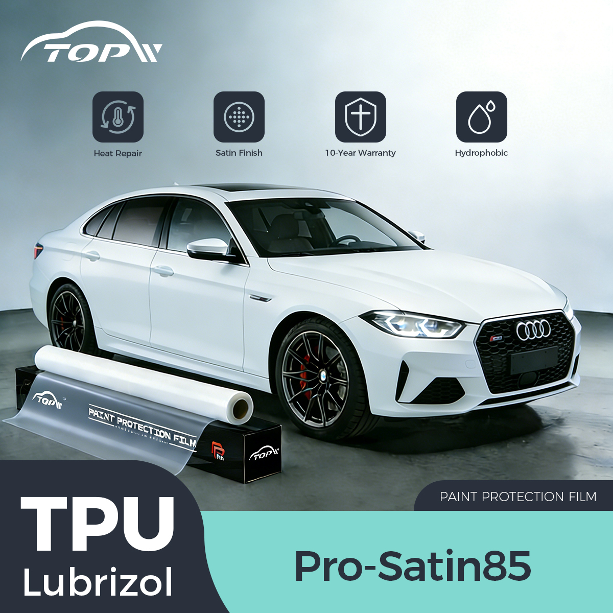 Пленка для оклейки автомобилей TopW, матовая, PPF.