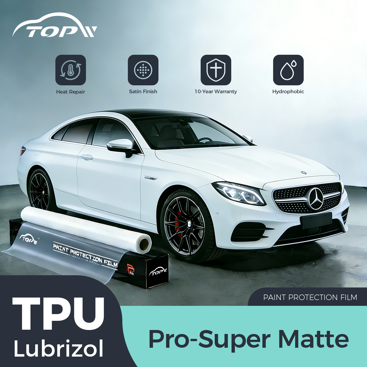Пленка для оклейки автомобилей TopW, матовая, PPF.