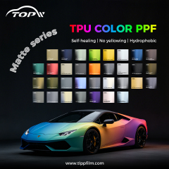 Пленка из ТПУ с матовой поверхностью TopW, меняющая цвет.