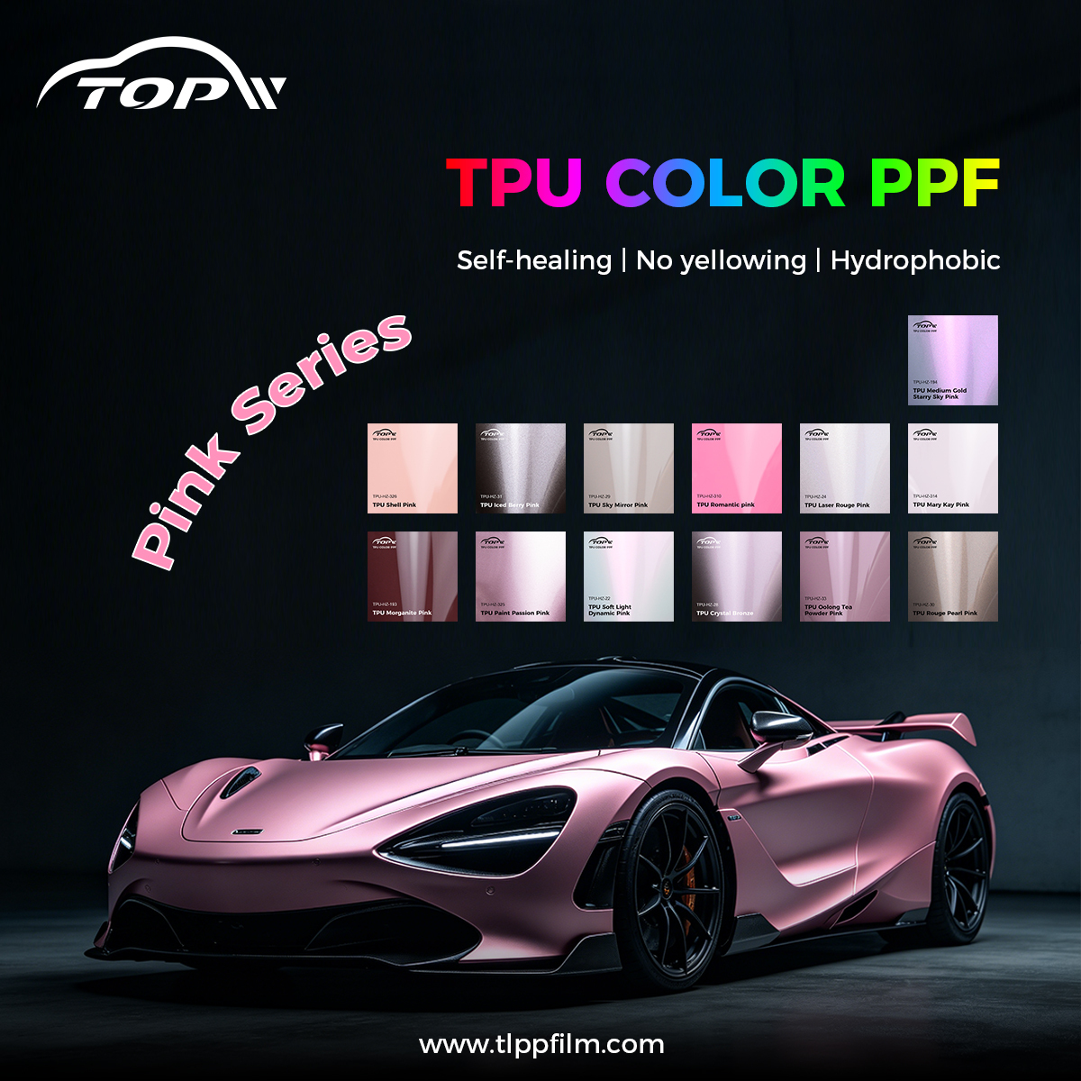 TopW Pink Series TPU Color-Changing Film