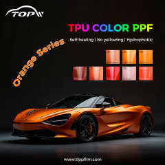 Пленка из ТПУ оранжевого цвета TopW Orange Series, меняющая цвет.