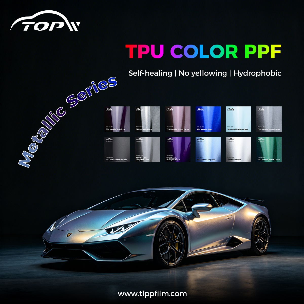 TopW Metallic Series TPU Color-Changing Film