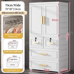 70cm-1Hanging+4Drawers(lock