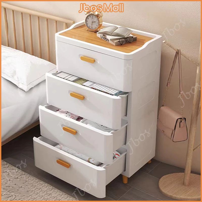 Jbos Drawers Cabinet for Clothes Durabox Storage Organizer Plastic Cabinet with Wheels