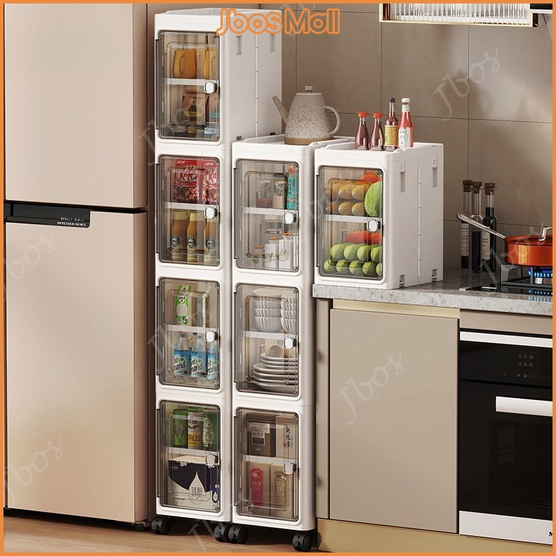 Jbos Foldable Gap Storage Cabinet For Kitchen Bathroom Corner Slim Drawer Cabinet Organizer