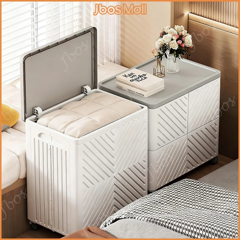 Jbos Foldable Storage Box Large Capacity Clothes and Toys Stackable Home Organizer With Wheels