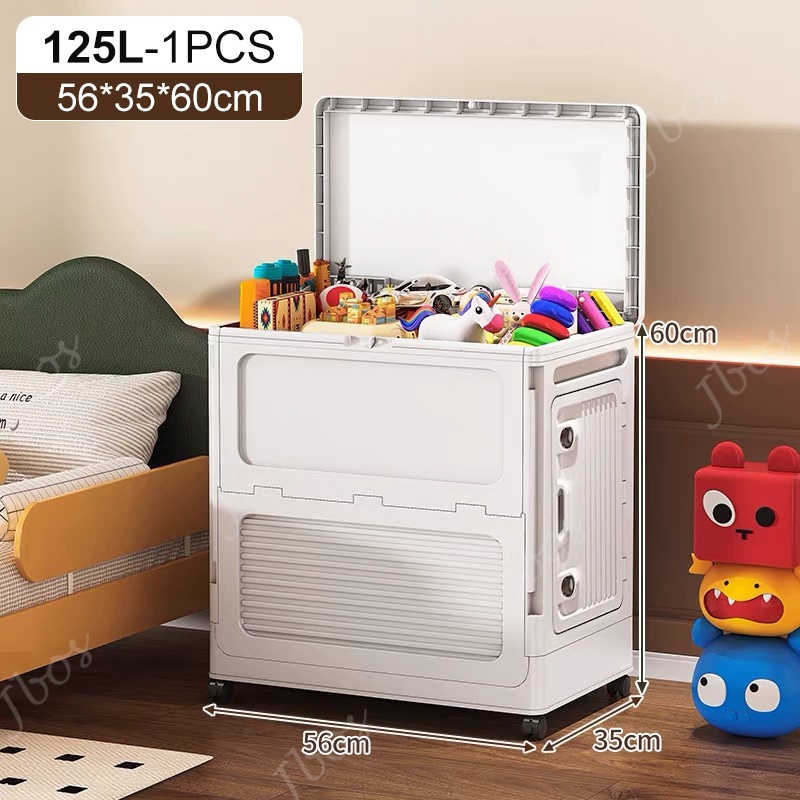 Jbos Foldable Storage Box Large Capacity Clothes and Toys Stackable Home Organizer With Wheels