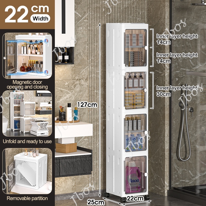 Jbos Foldable Gap Storage Cabinet For Kitchen Bathroom Corner Slim Drawer Cabinet Organizer
