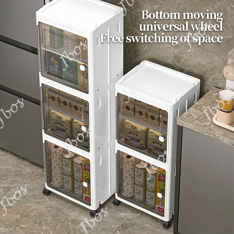 Jbos Foldable Gap Storage Cabinet For Kitchen Bathroom Corner Slim Drawer Cabinet Organizer