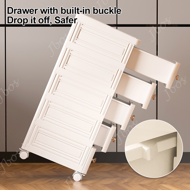 Jbos 50cm Drawer Cabinet Locker With Wheels Heavy Duty Plastic Corner Durabox Cabinet Organier