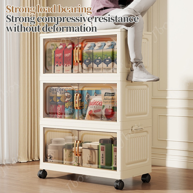 【Buy 1 Get 1 Free】Jbos 50-70cm Foldable Cabinet For Clothes Stable Storage Box With Universal Wheels