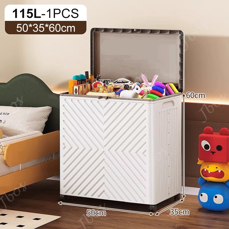 Jbos Foldable Storage Box Large Capacity Clothes and Toys Stackable Home Organizer With Wheels