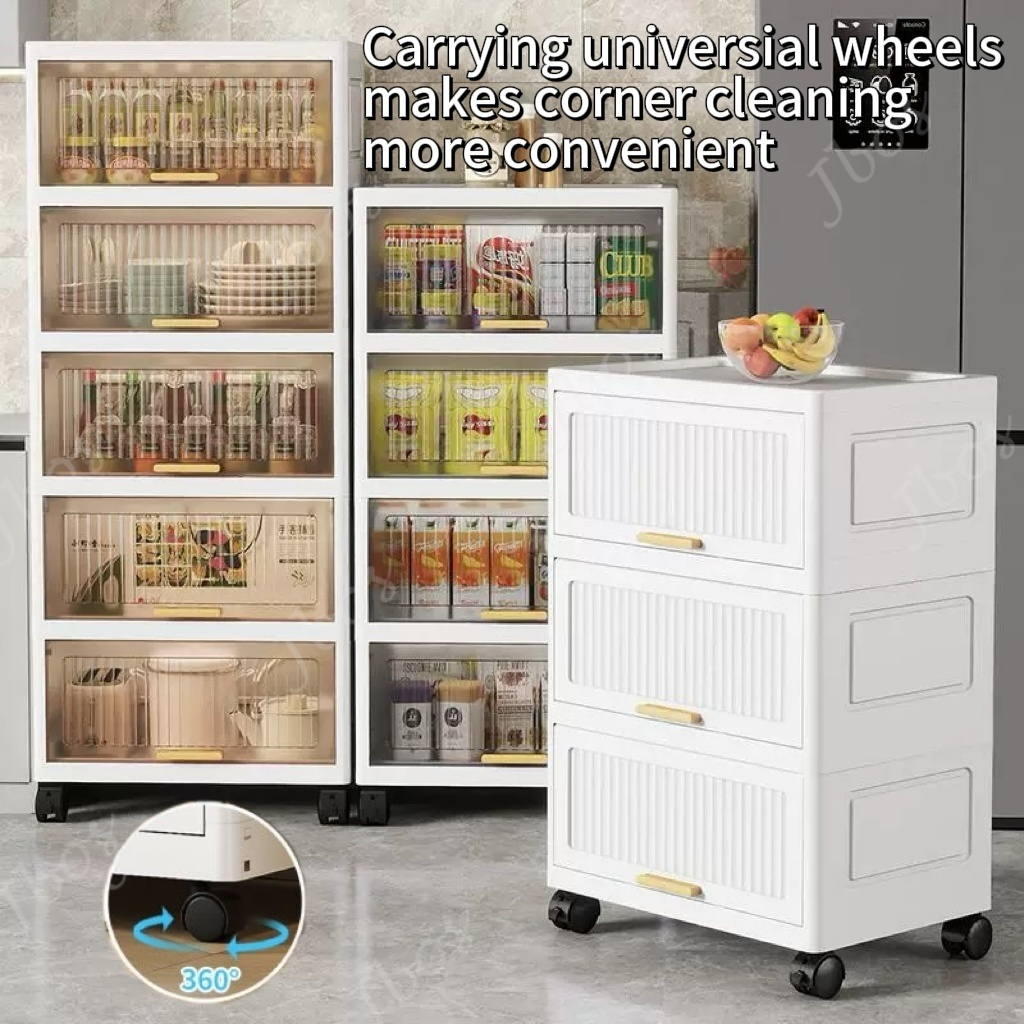 Jbos Durabox Cabinet Drawer Storage Cabinet Movable Organizer Kitchen Storage White Cabinet