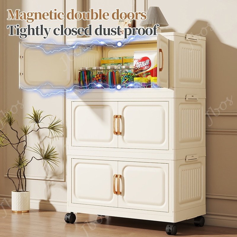 【Buy 1 Get 1 Free】Jbos 50-70cm Foldable Cabinet For Clothes Stable Storage Box With Universal Wheels