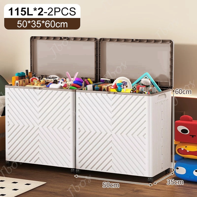 Jbos Foldable Storage Box Large Capacity Clothes and Toys Stackable Home Organizer With Wheels