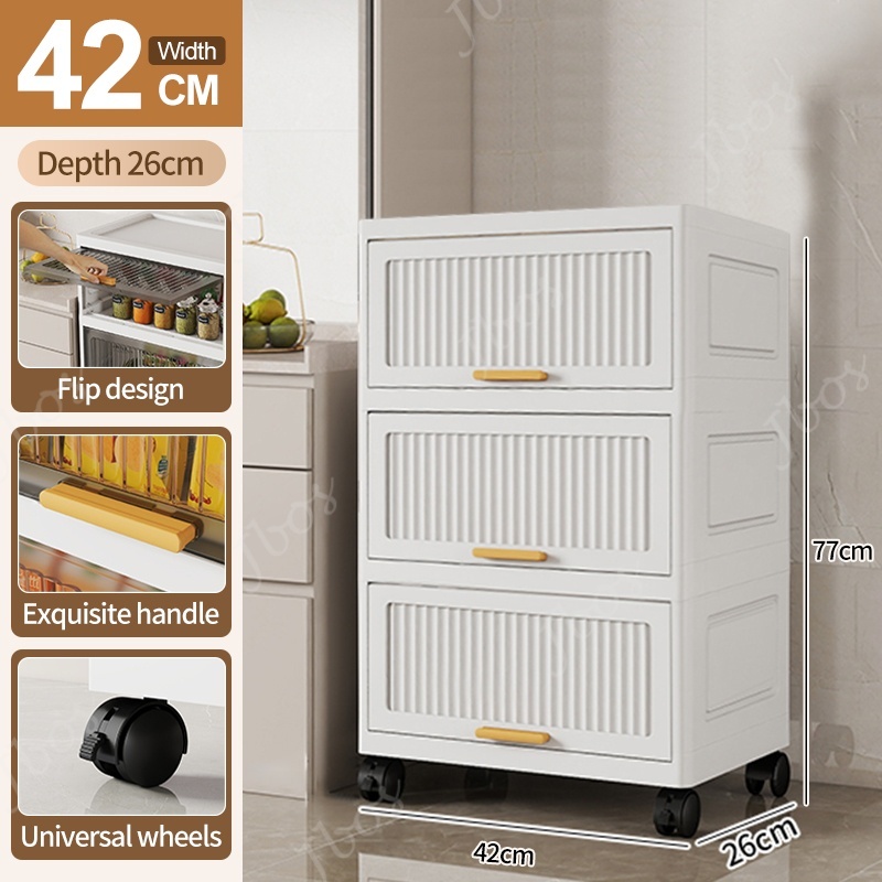 Jbos Durabox Cabinet Drawer Storage Cabinet Movable Organizer Kitchen Storage White Cabinet